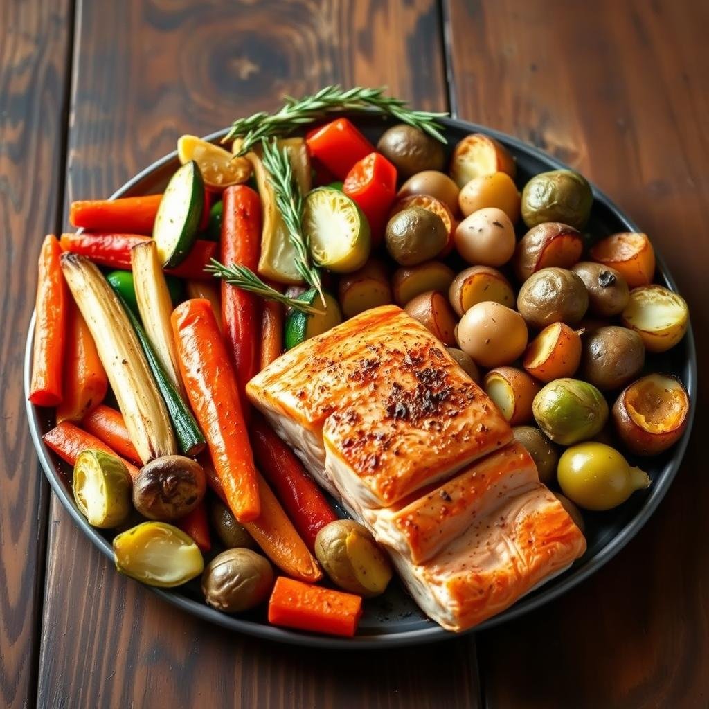 Roasted Vegetables for Salmon Dinner Roasted Vegetables for Salmon Dinner